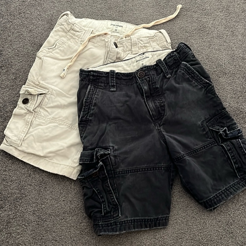 Abercrombie boys cargo shorts size 12